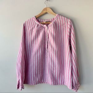 Universal Thread Pink and White Striped Blouse
